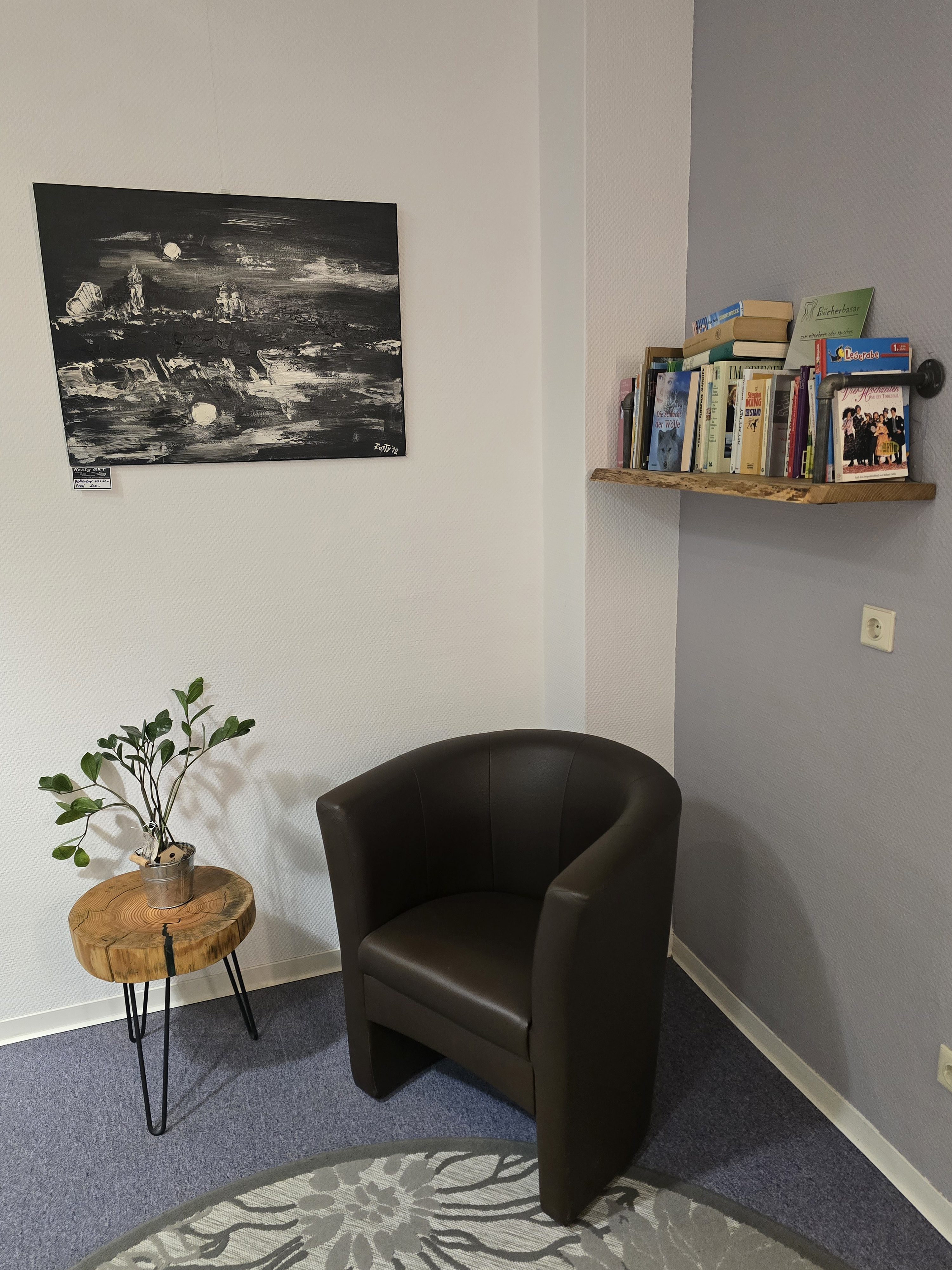 Wartebereich Bücher